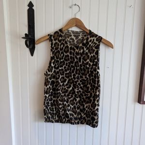 Leopard Print Sweater Tank